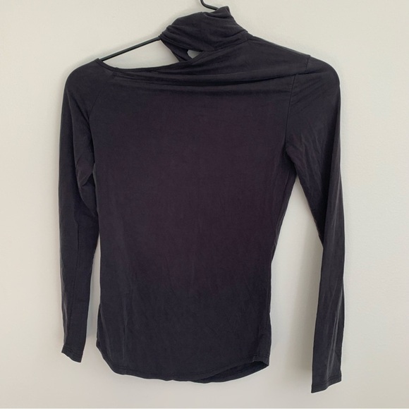 NWT JONATHAN SIMKHAI STANDARD Caden Cut Out Turtleneck Top - Picture 6 of 8